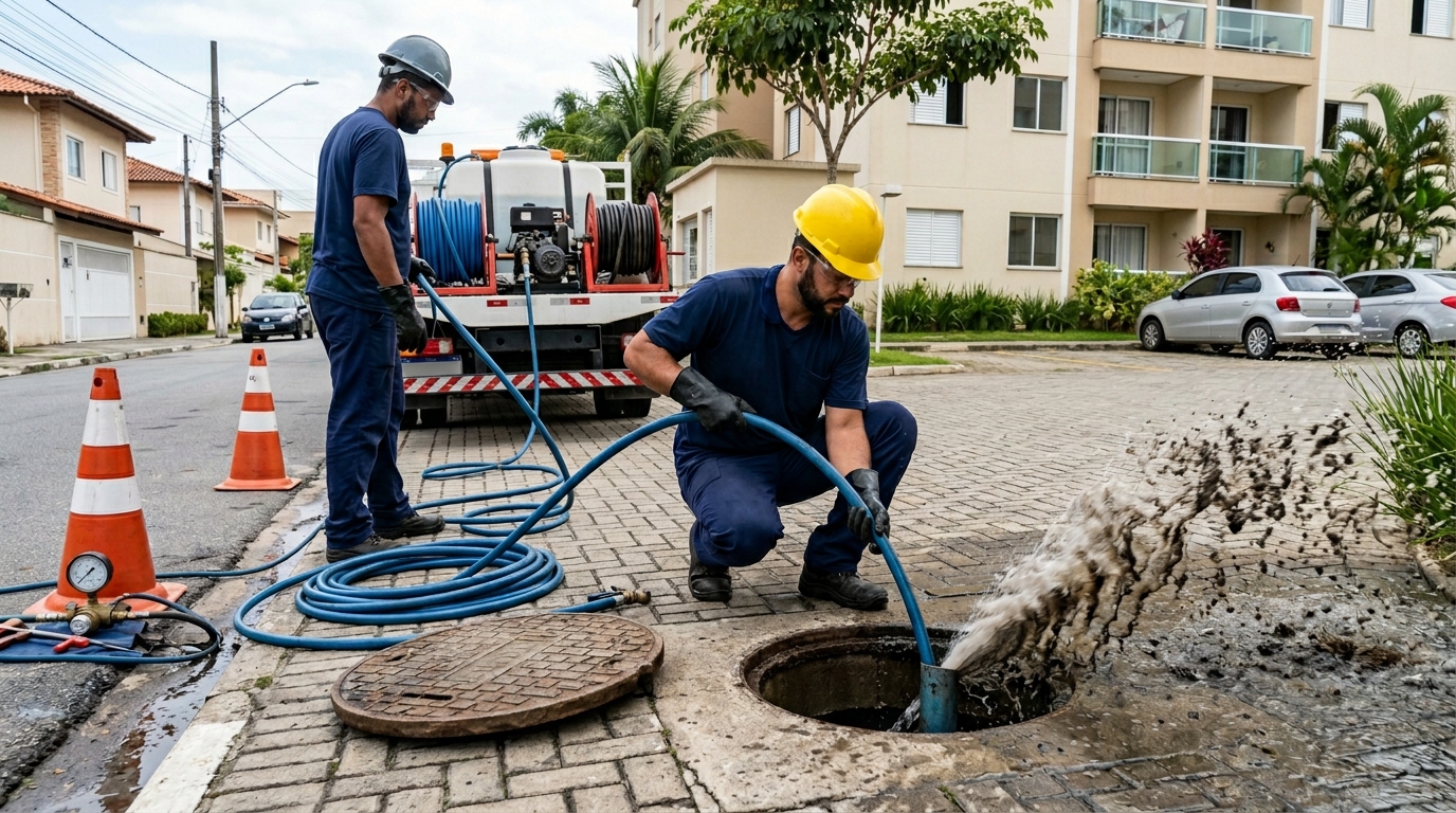 Desobstrução com Alta Pressão em Caxias do Sul‑RS